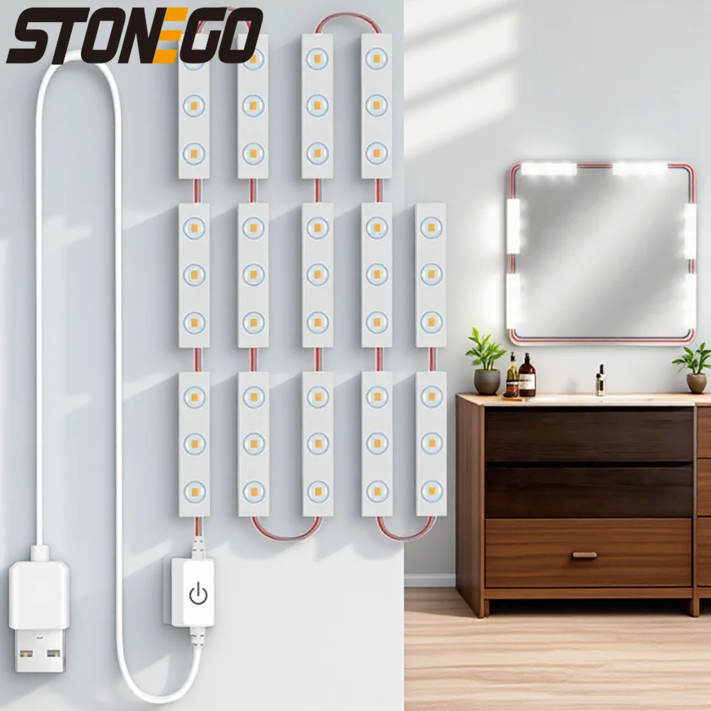 Multi Functional Dimmable USB Touch LED Cosmetic Mirror Light Perfect Lighting Solution for Vanity