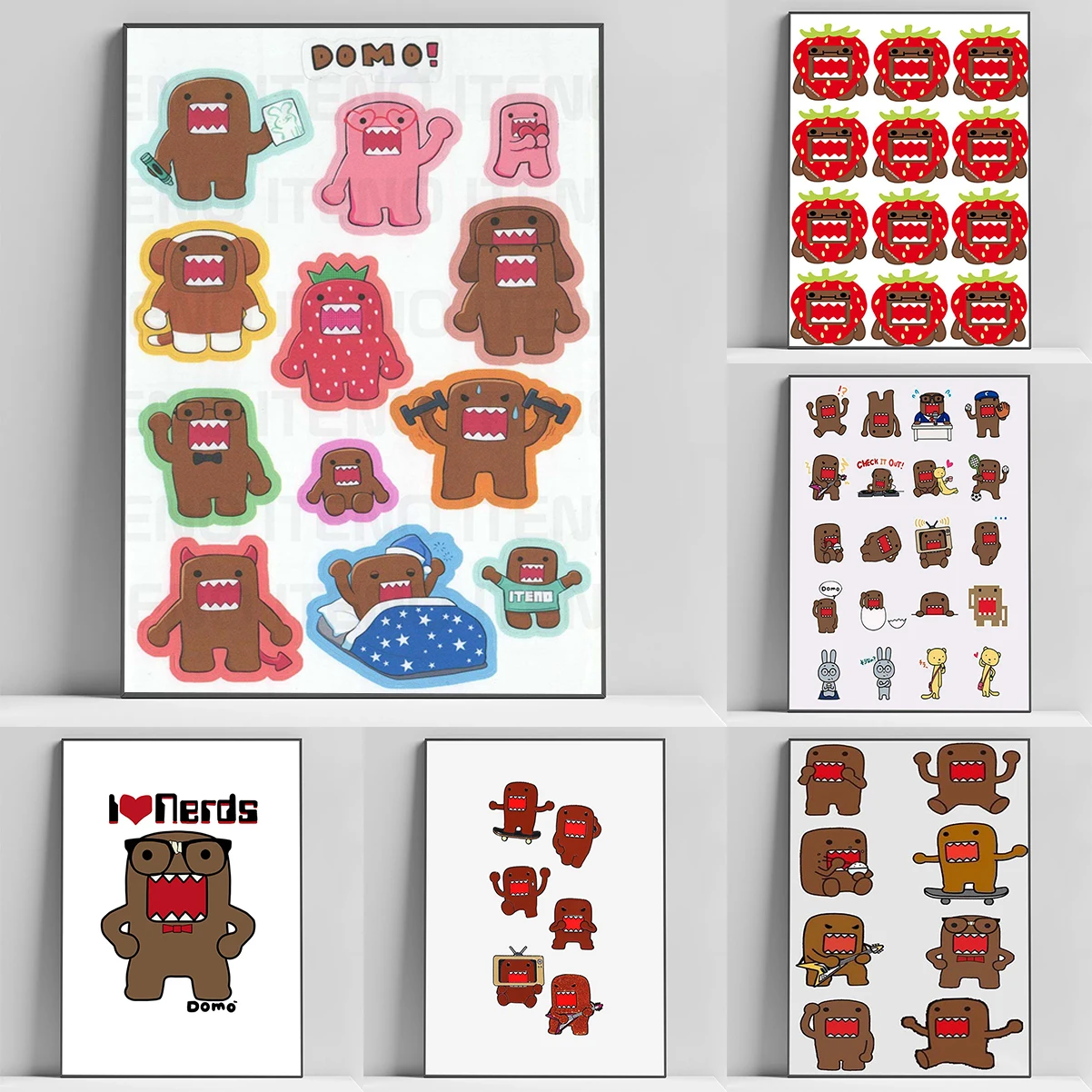 

Cute Domo-Kun Classic Movie Poster Home Interior Decoration Living Room Bedroom Decorations Wall Decor Decorative Paintings Gift