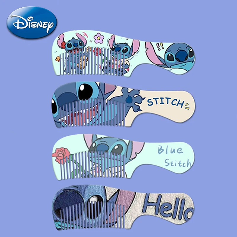 Disney Stitch Mini Bangs Combs Kawaii Anime Figures Plastics Hair Brush Hairdressing Portable Tool Accessories Kids Girls Gifts