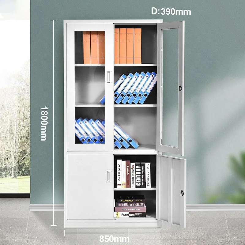 Manufacturer Custom Metal 2 Door Storage Cupboard Office Furniture Steel Filing Cabinet