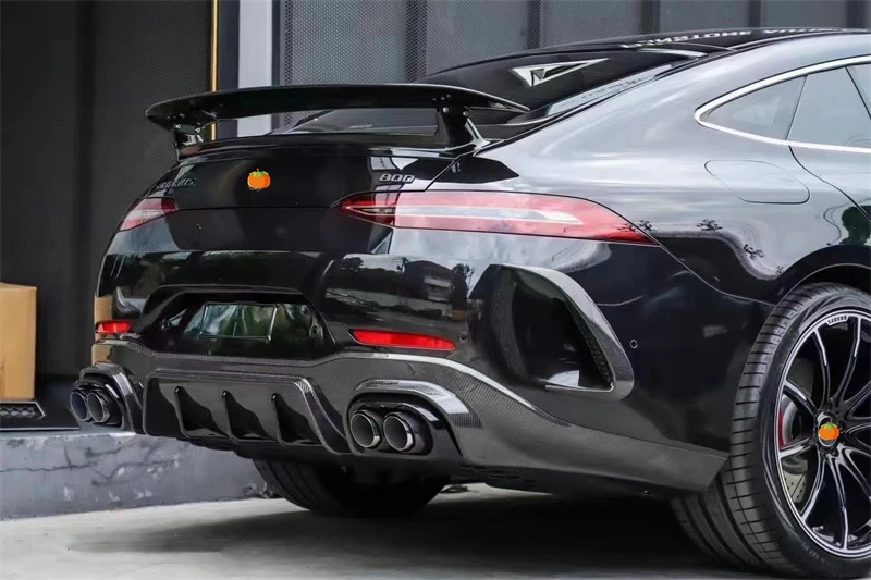 For Mercedes Benz AMG GT63 2015-2022 Real Carbon Fiber Tuyere Spoiler Full Body Kit Auto Modification Parts