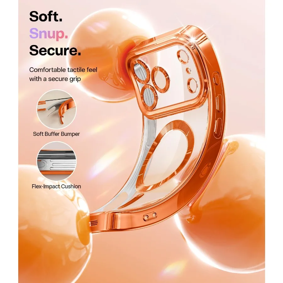 Diseñado para iPhone 17 Pro Funda 6.3 con correa para muñeca con tarjeta Glitter Compatible con MagSafe Incluye protección de pantalla 2X HD