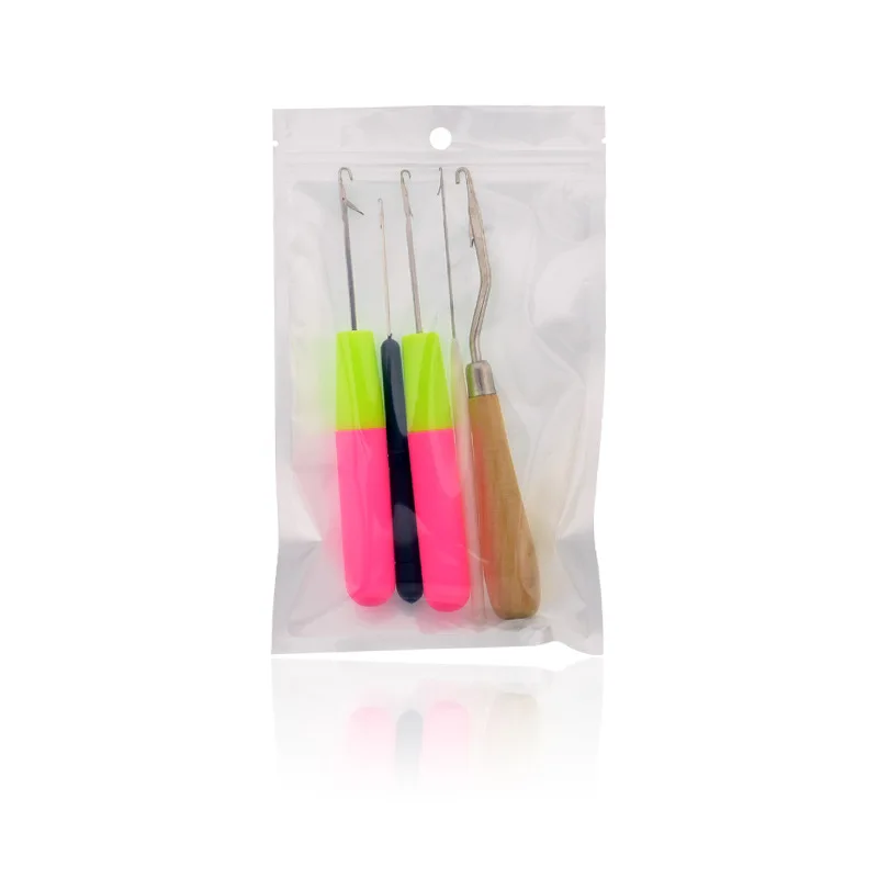5Pcs/Set Latch Hook Crochet Needle Kit Dreadlocks Knitting Hair Extensions Styling Tool For Braiding Weave Wig Craft with Tongue
