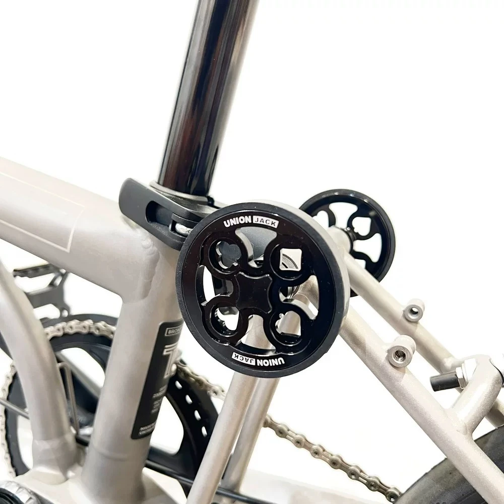 1 pair UnionJack 70mm Large Easy Caster Wheels for Brompton Folding Bike Push Wheels