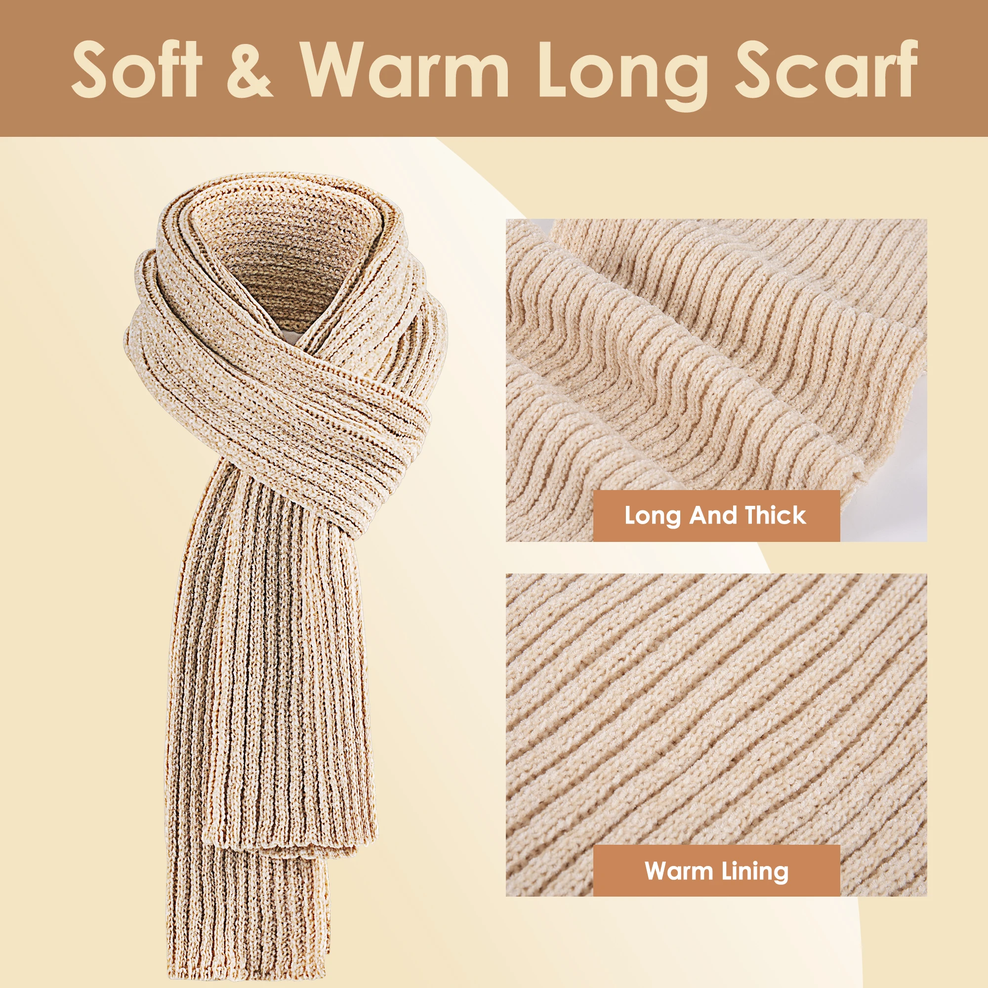 หมวก ผ้าพันคอ และถุงมือสำหรับผู้หญิง หมวกฤดูหนาว ผ้าพันคอผู้หญิง ชุดของขวัญหน้าจอสัมผัสสำหรับสภาพอากาศหนาวเย็น