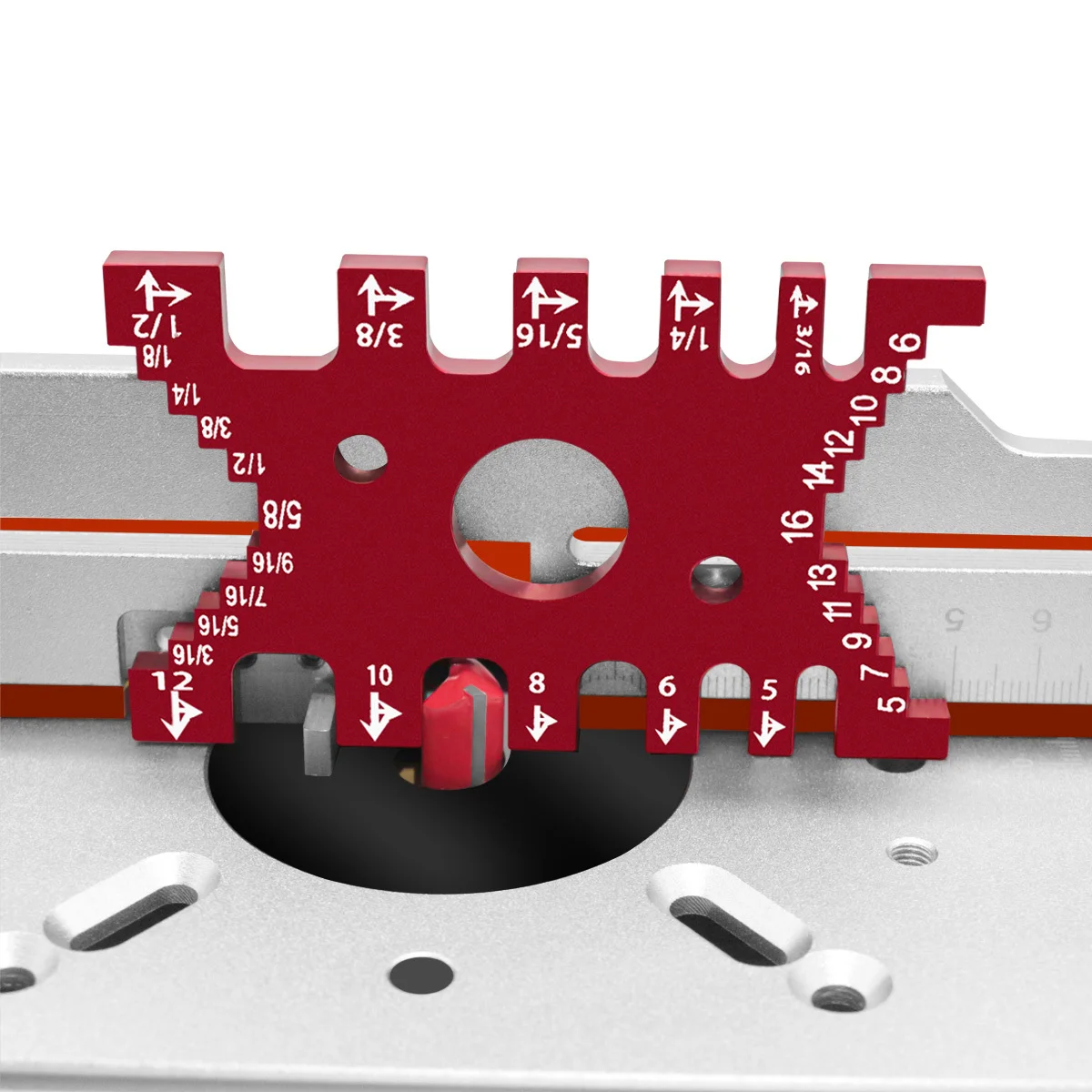 Aluminum Dovetail Jig Woodworking Tenon Caliper Height Measuring Gauge Precision Gaps Gauge Metric/Inch Caliper Machine Tool