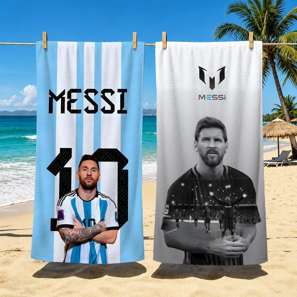 Football Player Lionel Messi Towel Towel Soft Pool Gift For Travel Gym Shower Cool Camping Quick Dry Sports  Large Beach Towel