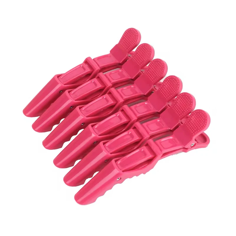 6 Stück Salon Tools Friseur Krokodilklemme, Haarspange, Dauerwelle Haarfärben Kunststoffklammer für Haarschmuck – Detail 9