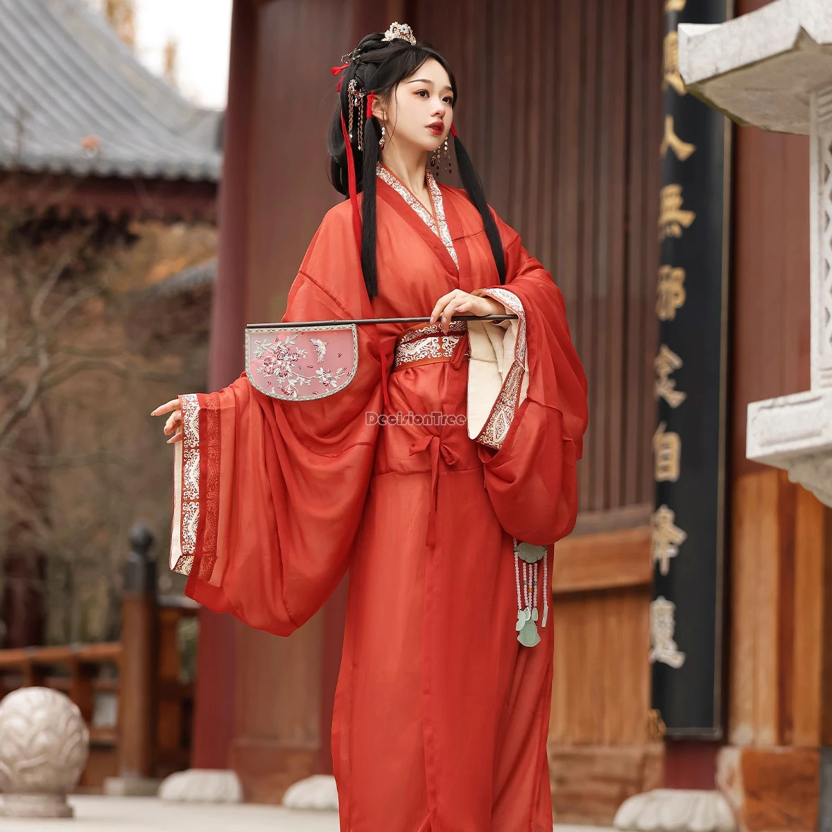 2024 chinese wei jin dynasty imperial palaces women's wearing elegant classical dignified hanfu set retro embroidery daily suit