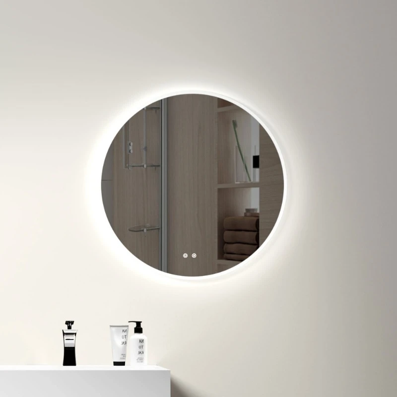 

20" X 20" Led Front Backlit Bathroom Mirror Vanity Digital Adjustable Light Mirror Anti Fog Frameless Mirror Bathroom Ornaments