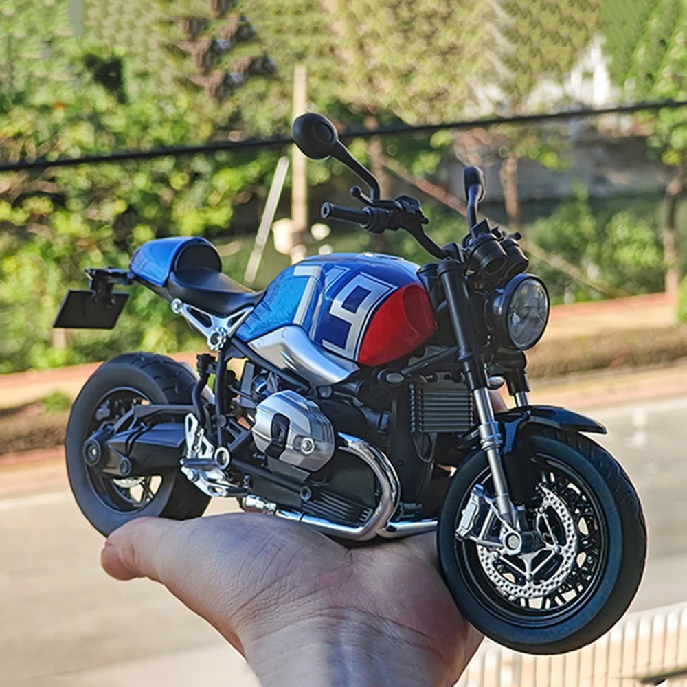 

1:9 R NineT R1250 GS Мотоцикл из сплава, литая под давлением модель игрушки, переднее колесо автомобиля, рулевое управление, подвеска заднего колеса, подарки на день рождения для мальчиков и детей