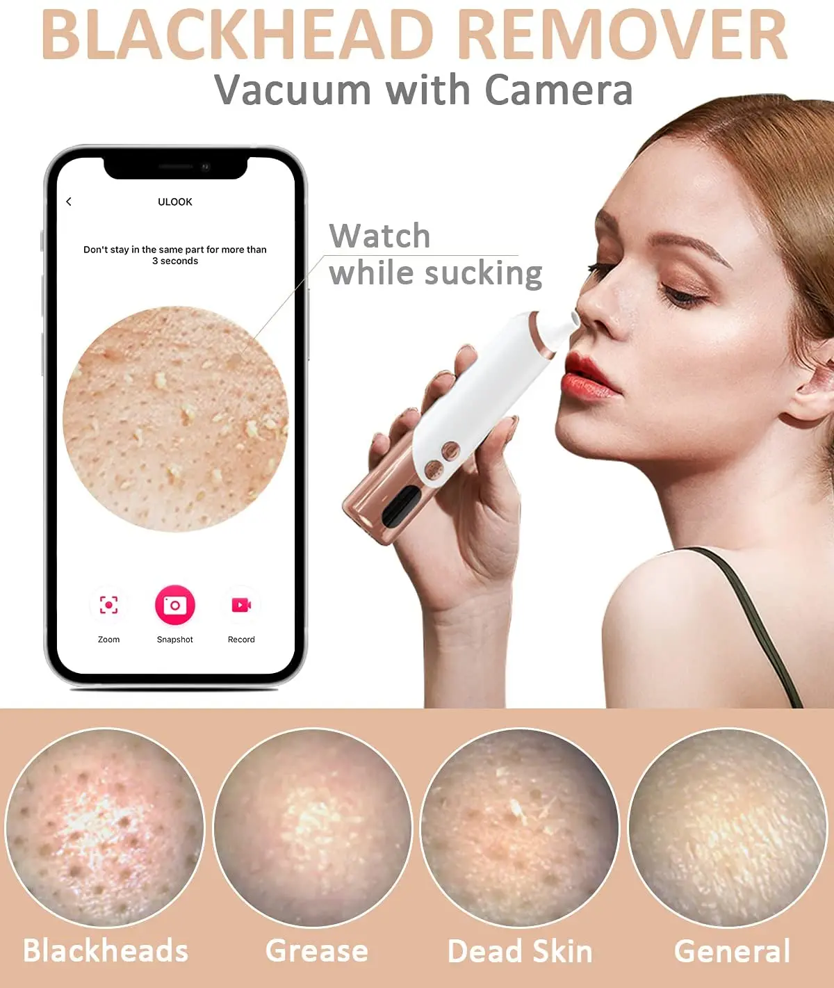 1080P high-definition blackhead suction instrument vacuum facial acne pore cleaning beauty machine