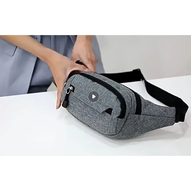 للجنسين قماش الخصر حقيبة سعة كبيرة حزام مقاوم للماء الحقيبة للسفر الرياضة في الهواء الطلق تخزين الهاتف مدينة الركض أكياس