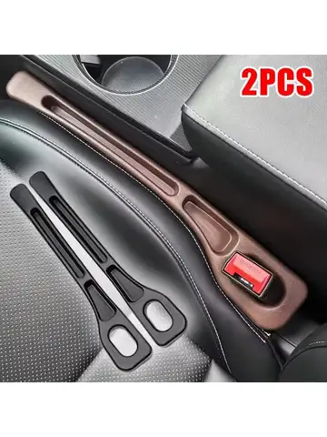 2Pcs Car Seat Gap Filler Seat Crevice Storage Box Bag Between Seats Console Organizer Decoration Interior Auto Accessories