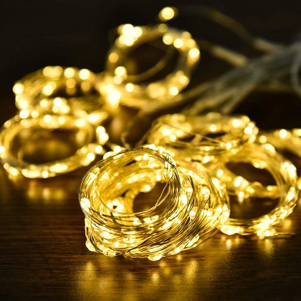 Music 3M USB LED Curtain Festoon Light Garland Remote Control 8Modes Timer 2022 Christmas String Lights New Year Decoration IP65