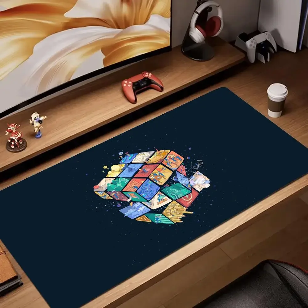Artistic Fantasy Rubiks Cube Mouse Pad Rubber Anti Slip Desk Mat Pc Accessories Gaming Mat Mousepad Suitable For Work And Game