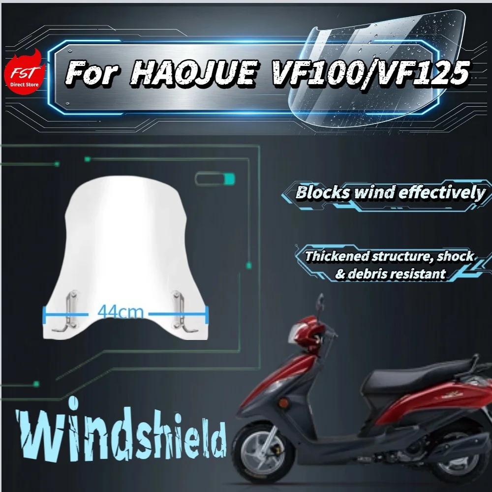 

For Haojue VF100 VF125 High Clear Windshield Front Windscreen Windproof Chest Guard Modified Scooter Parts