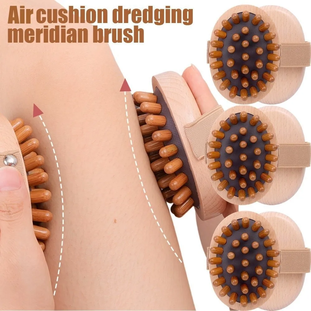 

New Multi-Functional Massage Comb Handheld Portable Body Dredge Brush Wooden Spa Air Cushion Massage Belly Massage
