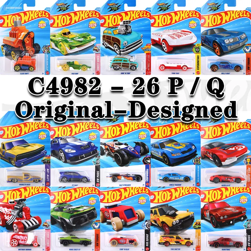 Hot Wheels C4982-26P Basic Assortment 1:64 Diecast Model Car, Original Concept Car, Collectible Toy Vehicle for Kids & Hobbyists