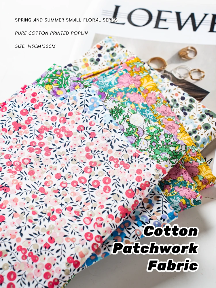 100% Cotton Poplin Fabrics Wiltshire berry like liberty Printed Sewing for bag kids dress quilted textiles cloth by meters