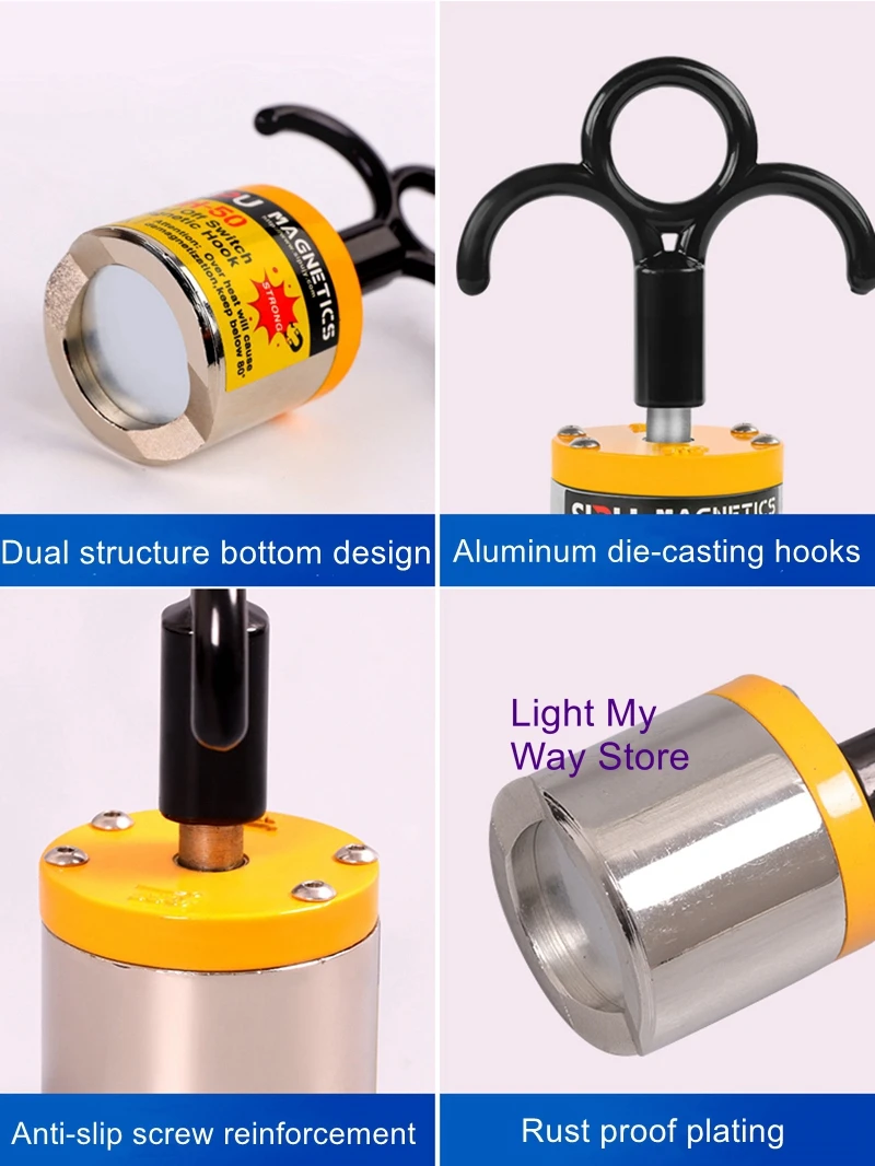 Magneet Magnetische Zuigijzer Draagbare Nieuwe Installatie-Vrije Veiligheid Hardware Opknoping Dragende Haken Magnetische Speciale Haken