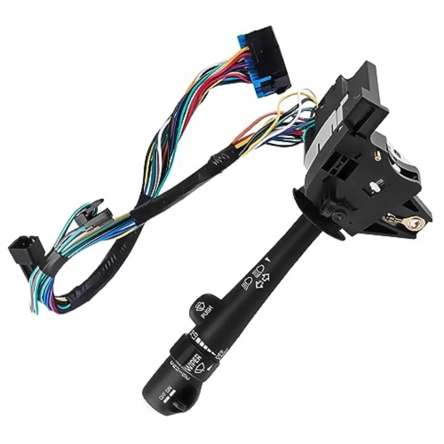 

Turn Signal Switch Multi-Function Combination Switch Push Button Black Manual Operation Fits 2000-2005 Chevy Impala with Cruise