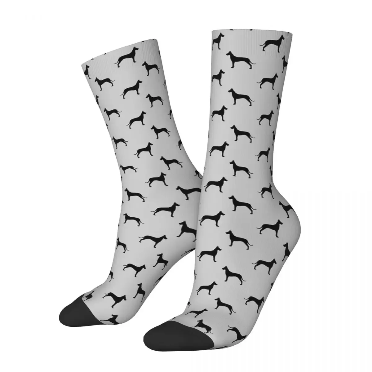 Great Dane Silhouette Socks Harajuku Sweat Absorbing Stockings All Season Long Socks Accessories for Man Woman Birthday Present