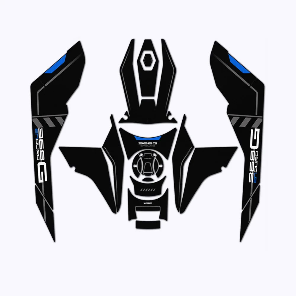 For ZONTES 368G G368 368G 2024-2026 Frosted Tank Stickers Fuel Tank Protective Stickers Body Anti-scratch Frosted Sticker