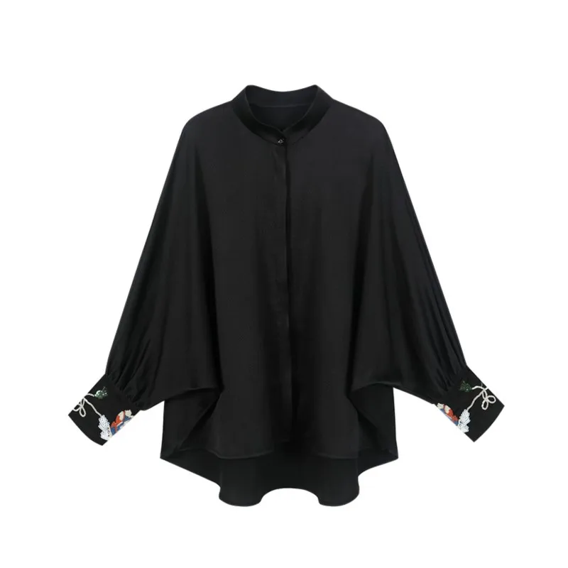 High Quality Women's New Chinese Silk Shirt Top