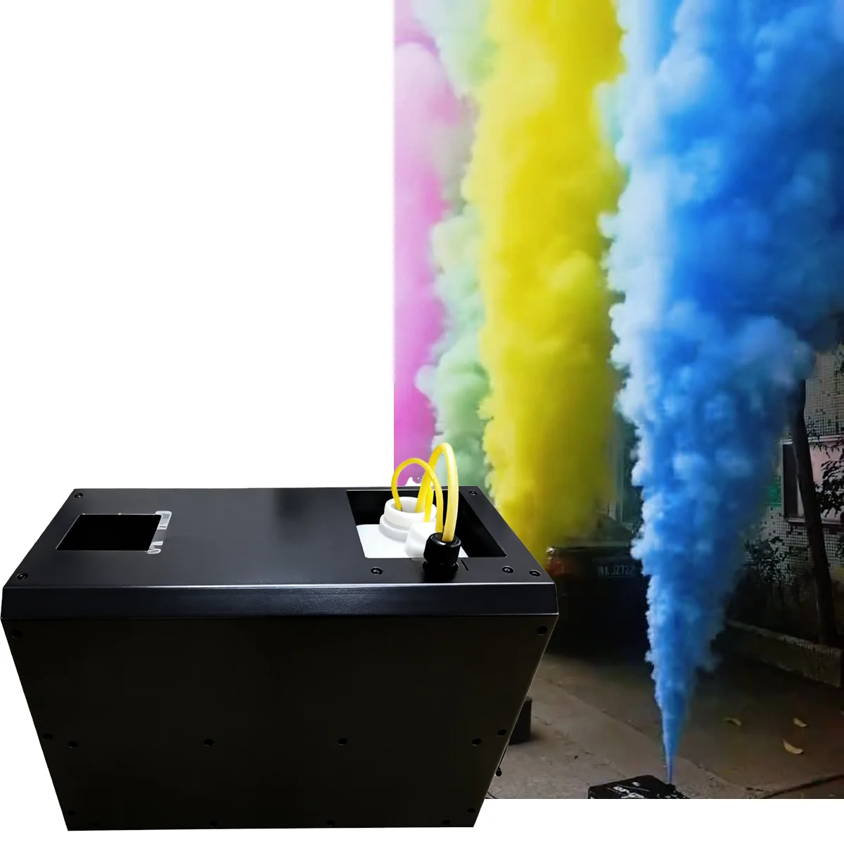 

4000W DMX Color Smoke Machine Remote Control Powder Cannon TNT For Gender Reveal Wedding Stage And Baby Shower Party