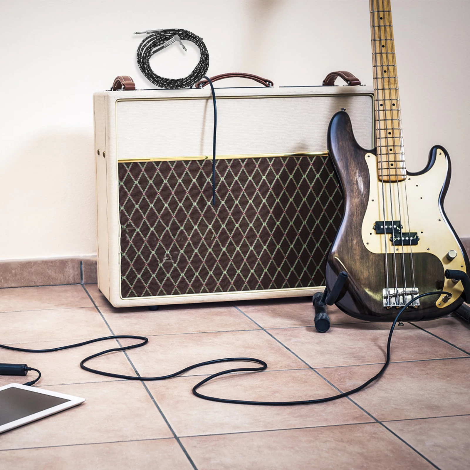 

1Pcs Audio Cable Durable Professional Guitar Adapter Cable Connecting Instrument Cord for Electric Guitar Recording