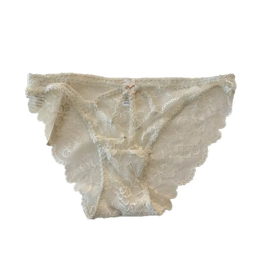 Atmungsaktive Spitzenhöschen mit hoher Taille, dünne Unterwäsche aus Baumwolle im Schrittbereich für Damen, transparente Netz-Spitzen-Slips – Detail 3