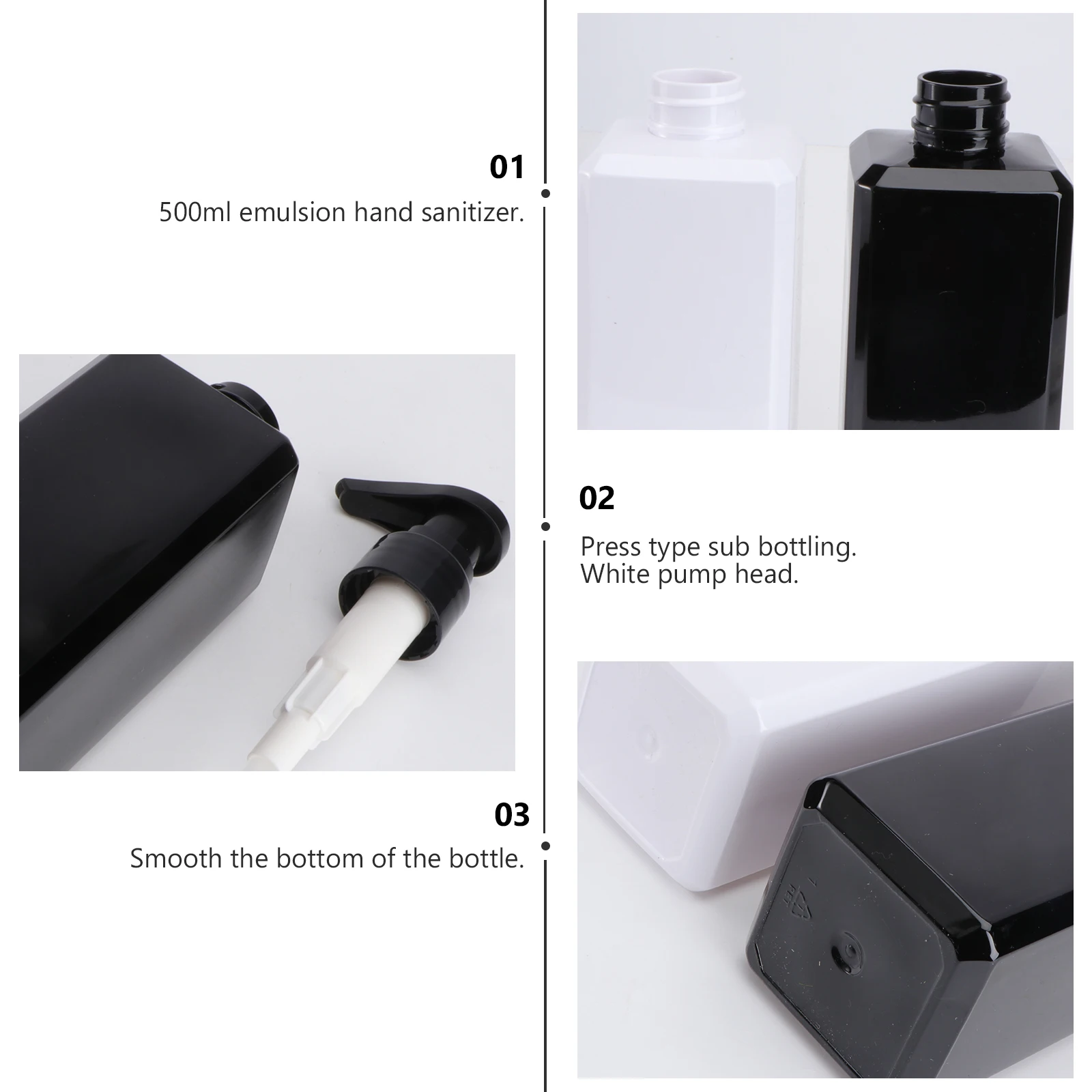 

2 Pcs Shower Gel Plastic Bottle Pump Soap Empty Bottles with Detergent Lotion Dispensing Dispenser Shampoo Container for Dad