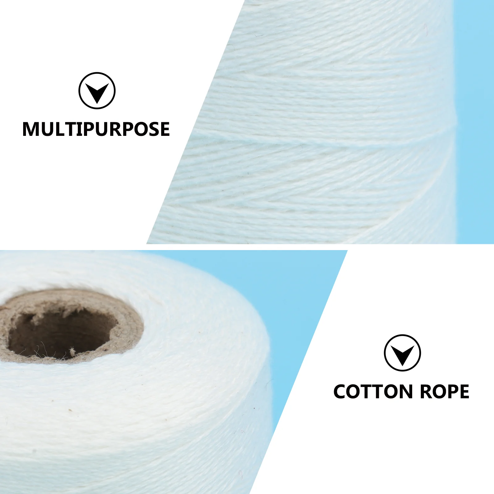 1 Roll 500M Fine Cotton Rope Durable Hanging Rope Woven Cotton String Bundle Wrapping Rope for Sausage Pork Elbow Bacon