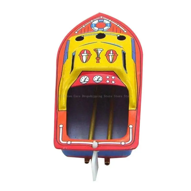 Kaarsen aangedreven stoomboot Collectible Tin Scientific Educational Retro Boat