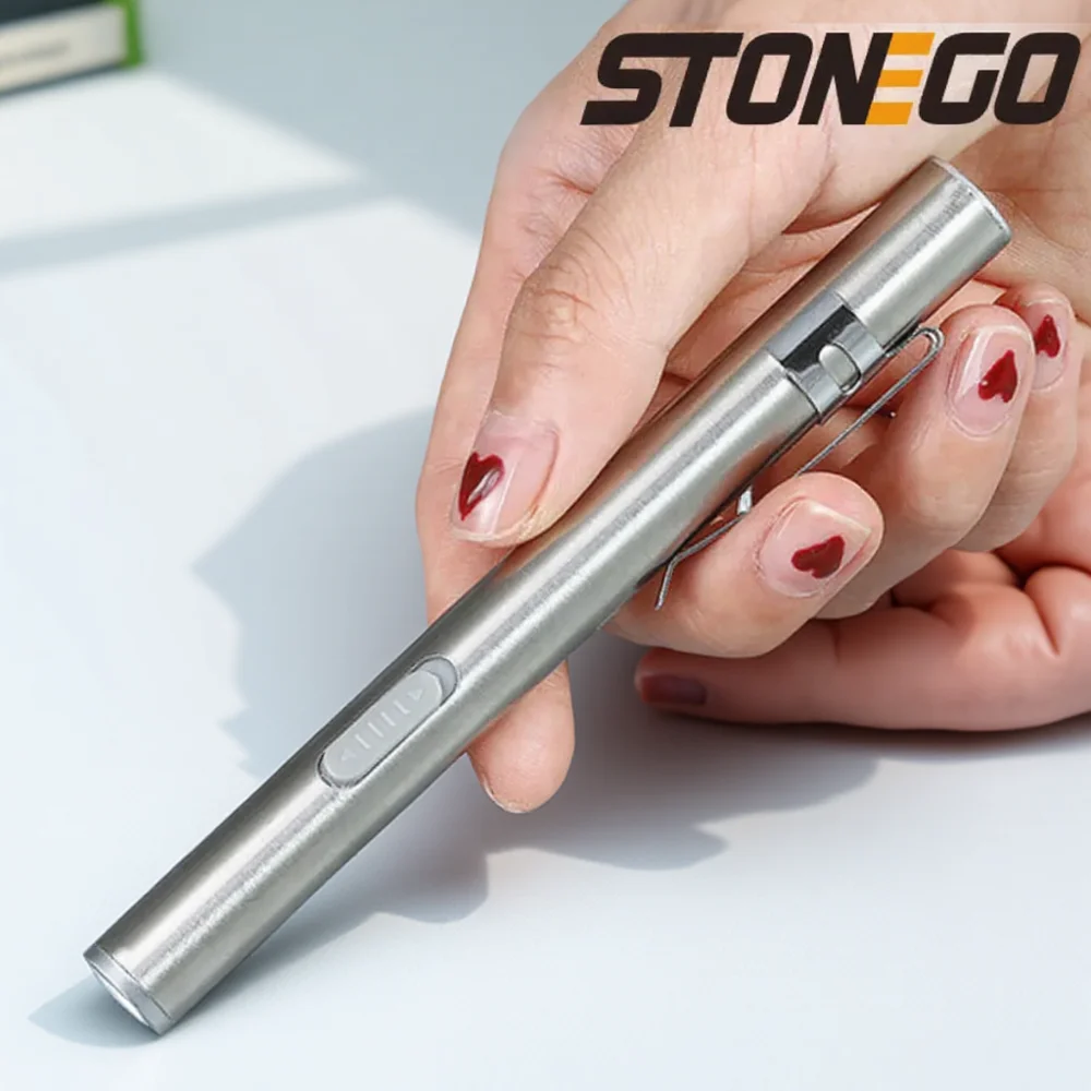 1PC Mini LED Taschenlampe USB Aufladbare Taschenlampe Licht Tragbare Helle Camping Wandern Notfall Licht