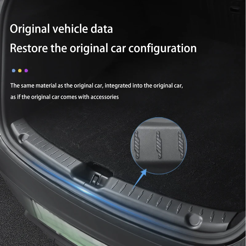 Rear Trunk Bumper Protector Guard For New Tesla Model Y Juniper 2025+ Trunk Threshold Cover Mat Split Type Trunk Door Sill Guard