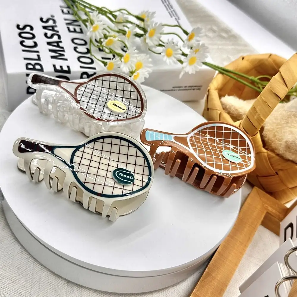 لطيف حمض الخليك مضرب التنس دبوس الشعر أغطية الرأس إكسسوارات الشعر مشبك شعر مخلب الشعر