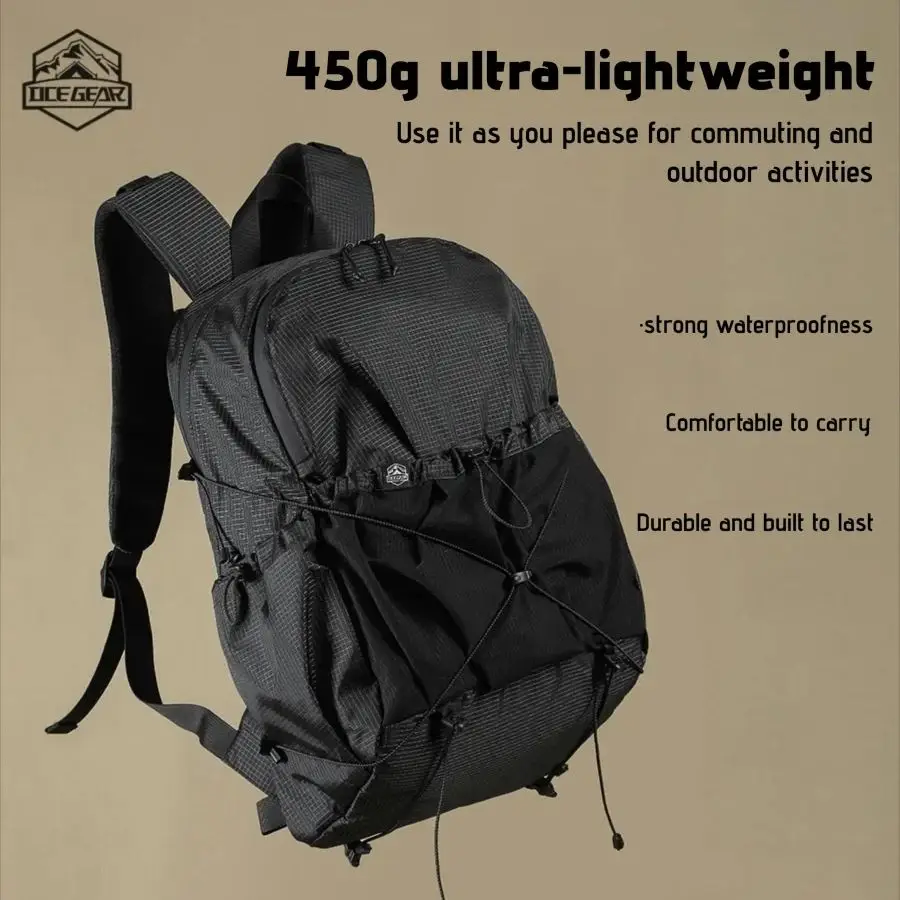 

Водонепроницаемый походный рюкзак объемом 25 л, легкий рюкзак для путешествий на открытом воздухе с отделением для ноутбука, сумка для кемпинга с дышащей сеткой на спине