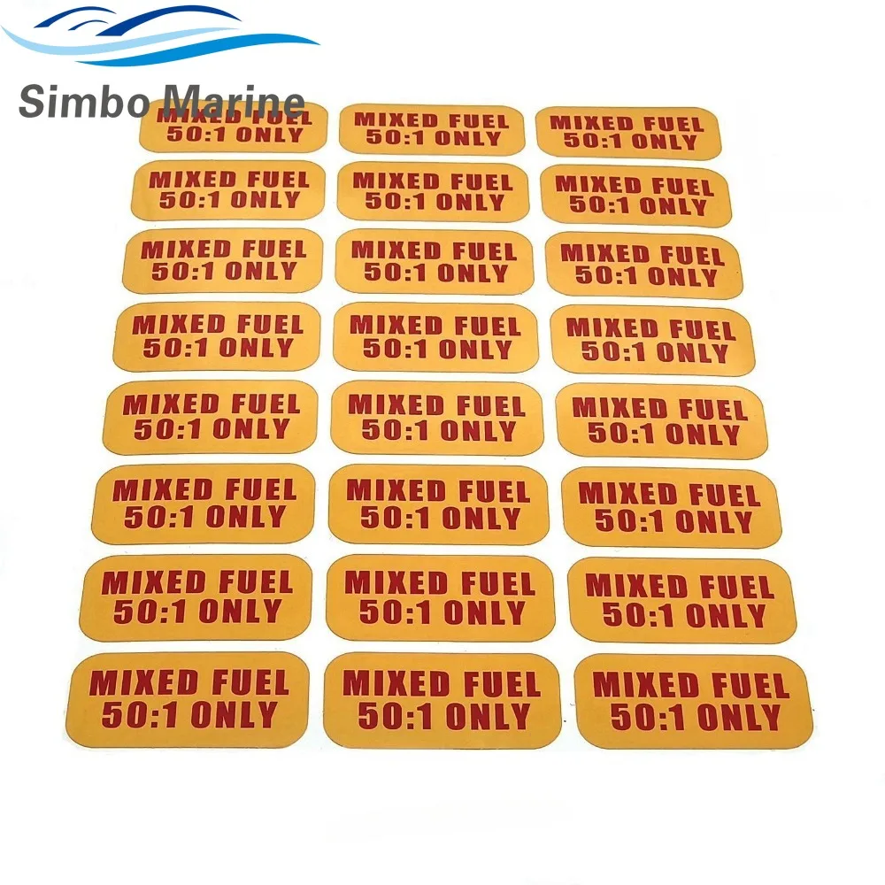 24Pcs 1'' X 2'' Mixed Fuel 50:1 Only Sticker, 2 Cycle Labels for Outdoor Fuel Power Equipment 1'' X 2''