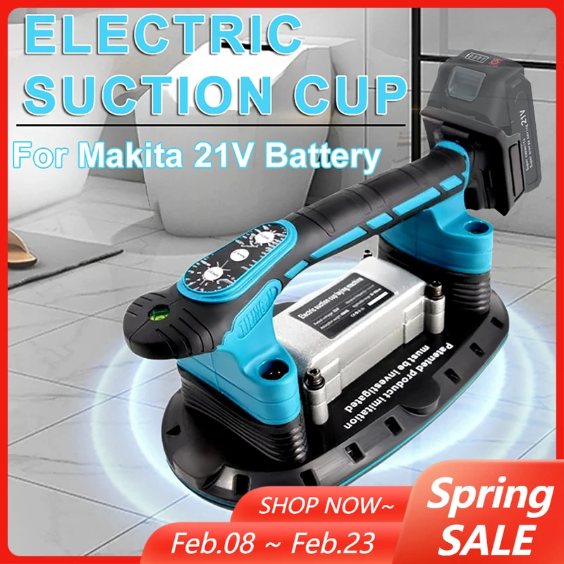 

6 Speed Tile Laying Machine 400KG Tile Vibration Leveling Machine Electric Suction Cup Tiles Lifter for Makita 21V Battery