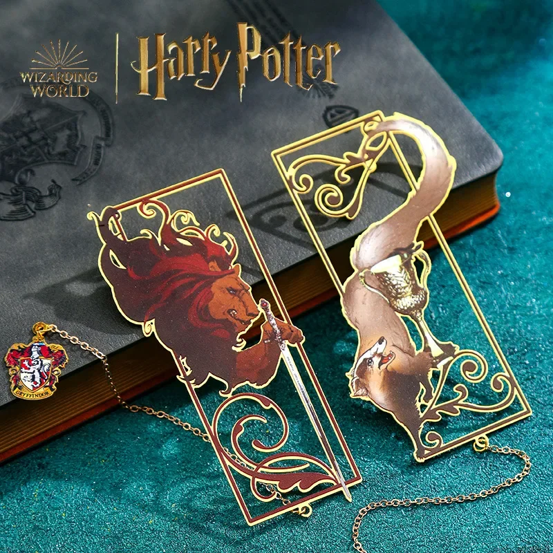 Anime Harries Potters Bookmark Magic Academy Style Creative Book Holder Pendant Student School Stationery Kid Learning Gifts