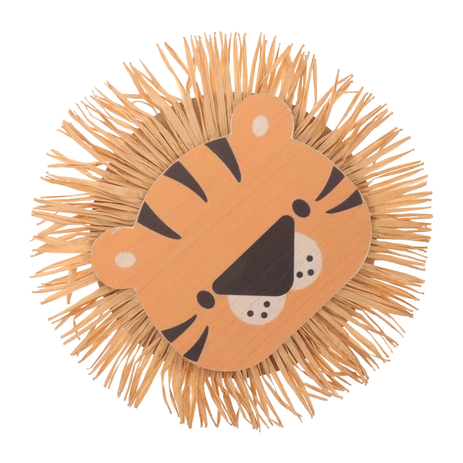 

Raffia Woven Lion Pendant Wall Hanging Nordic Style Decorative Ornament Home Wall Decor Entrance Art Woven Ornament