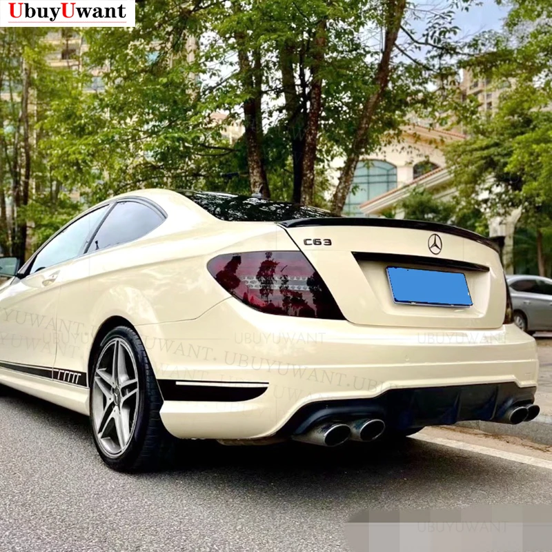 For W204 Coupe 2 Doors C-Class C180K C200 Spoiler 2008-2014 High Quality ABS Plastic Car Tail Wing Decoration Rear Trunk Spoiler