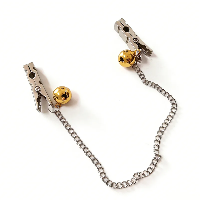 Metal Nipples Clamps With Bells Breast Labia Clips Stimulation Massage Sex Products Toys for Women Men Couples Adult Games