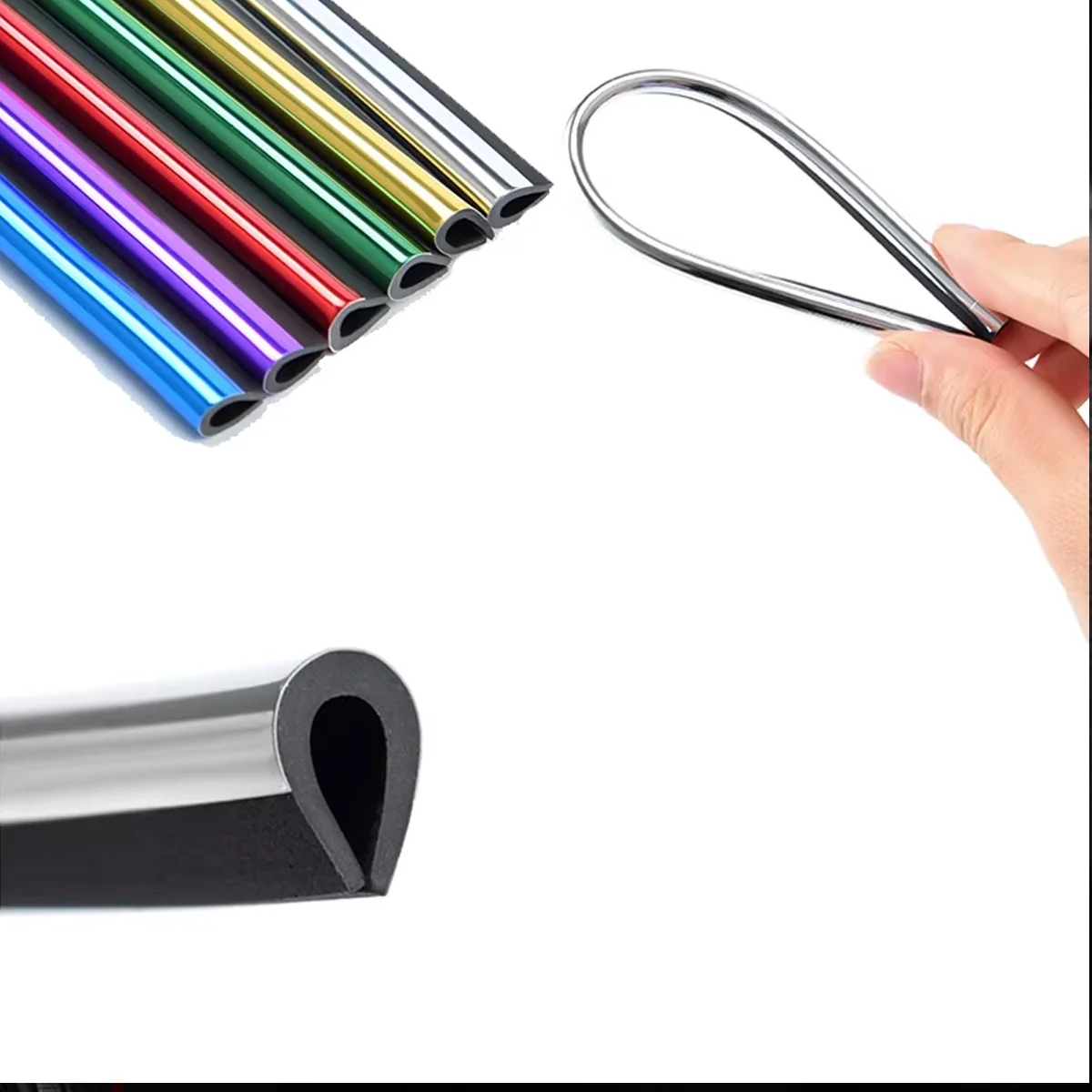 20cm 10pcs Car Interior Trim Strip Car Air Conditioning Vent Decoration Car Vent Decoration Universal Style Five Color Optional