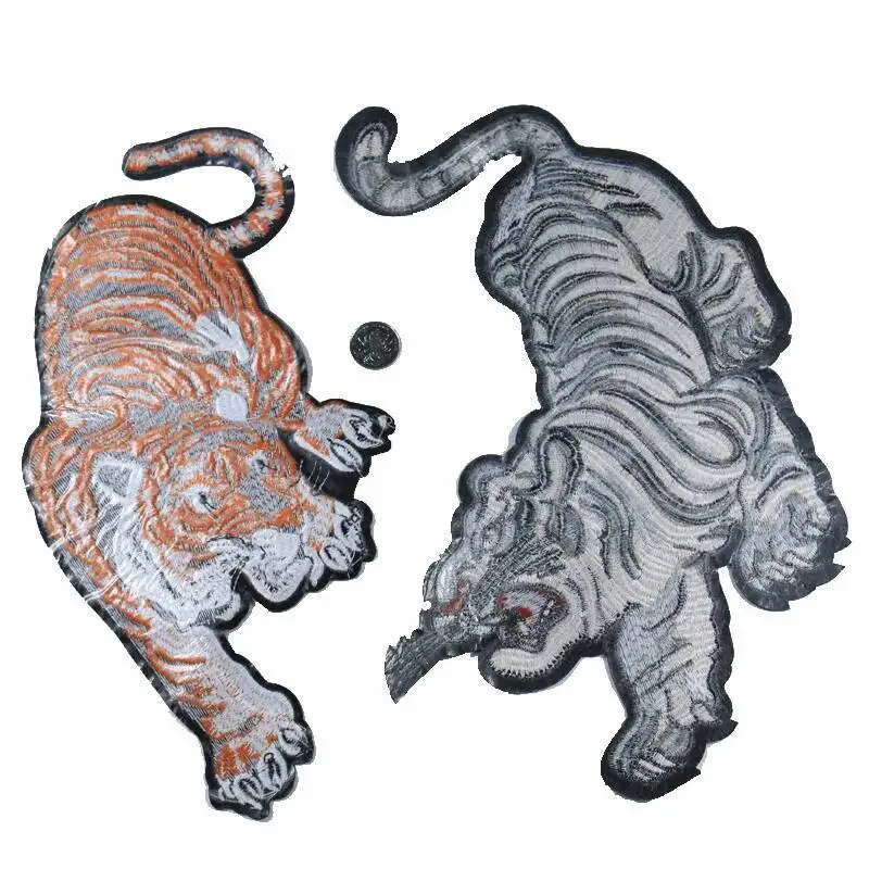 توبا الحيوان جنوب الصين النمر التطريز يزين الحديد على بقع للأطفال ملصقات الملابس شارات الحيوانات لطيف Parches #2