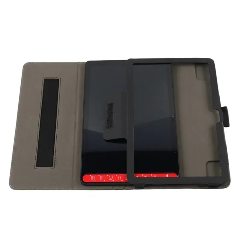 Sarung buku lipat kulit PU, untuk Funda TCL Tab 10L Gen 3 2 Gen 8193A 8492A 8491X 10.1 "Tablet PC casing magnetik dengan tali tangan