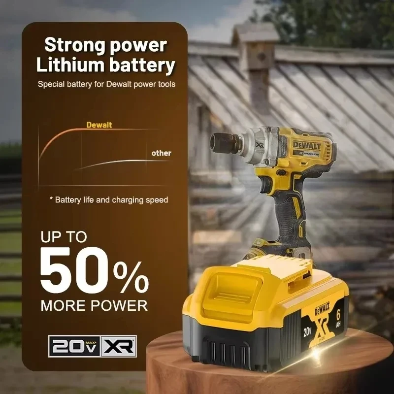 DEWALT original 18V 6.0AH DCB200 DCB118 carga rápida batería de iones de litio de ultra larga resistencia, cargador, batería de herramienta eléctrica