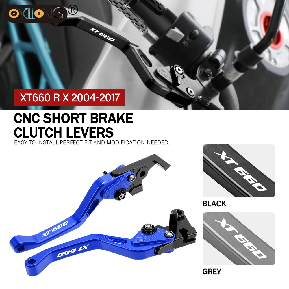 

CNC Motorcycle Short Brake Clutch Levers Accessories For YAMAHA XT660 R X XT660R XT660X 2004-2017 ，XT660Z TENERE 2008-2016